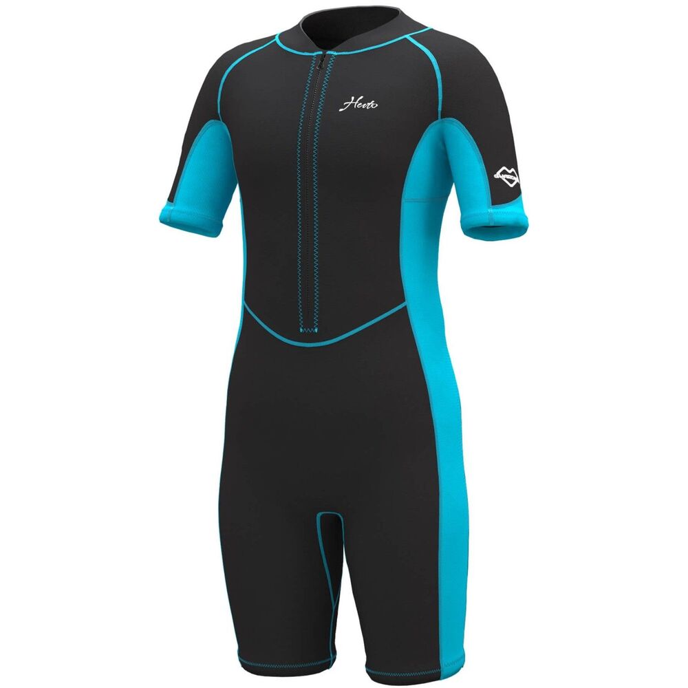 Hevto Kids 2mm Neoprene Shorty Wetsuit - Blue, Size 10
